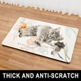 thumbnail image 4 of Dog Food Mat, 12" x 19" Absorbent Dog Cat Bowl Mat for Food and Water, Cute Anti-Slip Rubber Pet Feeding Rug Protect Floors, Placemat for Feeding & Watering Supplies, Watercolor Flowers, 4 of 6