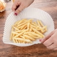 thumbnail image 4 of Air Fryer Paper Liners Disposable: 100PCS White Round Oven Insert Parchment Paper Grease and Water Proof Non Stick Liners for Baking Cooking, 4 of 5