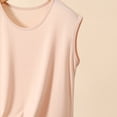 thumbnail image 6 of Women's Summer Sleeveless Tank Top Loose Fit Casual Crew Neck T Shirts Basic Tee Tops Beige XXXL(XXXL), 6 of 6