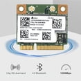 thumbnail image 4 of Injueey Tarjeta de red inalámbrica de doble banda de 300M con interfaz MINI PCI-E, compatible con Bluetooth 4,0, reemplazo de portátiles Juegos de teclado y mouse para computadora, 4 of 6
