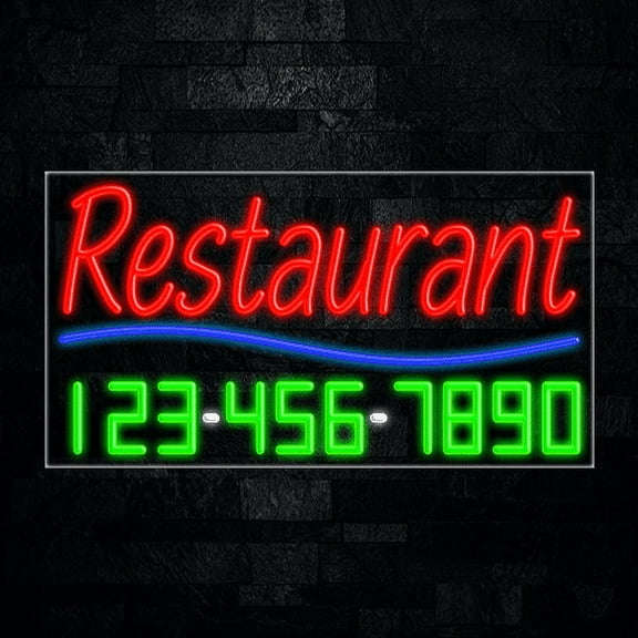 Restaurant LED Neon Sign 33"L x 18"H #35033