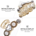 thumbnail image 2 of Shisuyan Attrape-Cheveux Perle Décorative Barrettes Beige 2 Pcs 1.9X1.2X1In, 2 of 9