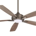 thumbnail image 2 of Smart Ceiling Fan With Light Kit In Traditional Style 15.51 Inches Tall By 60 Inches Wide-Heirloom Bronze Finish-Barnwood Blade Color Minka Aire Fans, 2 of 5