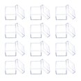 thumbnail image 1 of 12pcs Clear Acrylic Square Cube Candy Box Treat Gift Boxes Containers For Wedding Party Baby Shower Favors Packaging Case, 1 of 5