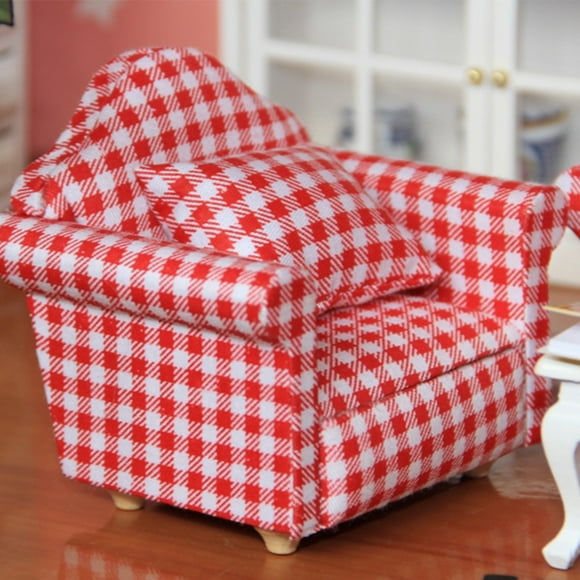 Dollhouse Furniture, Miniature Furniture Dollhouse Sofa, Doll House Furniture Doll Couch For DIY Doll House Living Room Bedroom