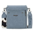 thumbnail image 6 of Wrangler Crossbody Bags for Women Vintage Hand Woven Shoulder Purse, Cow Print-Blue, 6 of 7