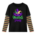 thumbnail image 4 of Ulitacool T Shirt For Girl Retro Short Sleeve Tops Cartoon Prints Tee Crewneck Tops Summer Wear 2-3 Years Black, 4 of 5