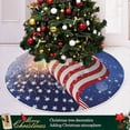 thumbnail image 6 of FMSHPON American Flag Tree Skirt Independence Day Xmas Christmas Tree Skirt Stand Mat for Holiday Party Decoration Indoor Outdoor 48 inches, 6 of 6