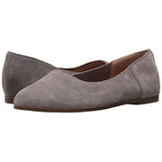 Lucky Brand Women's Archh Flat Steel Grey Suede Pointed Toe Flats (7.5, Steel Grey)