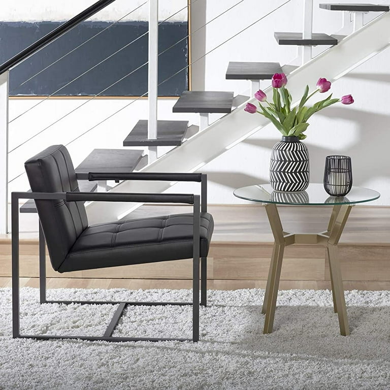 Studio Designs Home Camber Accent: Sedia Moderna Mid-Century In Pelle