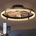 thumbnail image 1 of Ventilador de techo Addlon de 24" con luz LED y control remoto regulable, 1 of 8