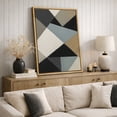 thumbnail image 4 of Framed Canvas Print Geometric Wall Art Abstract Neutral Modern Decorative for Living Room Bedroom - 16"x24" NATURAL, 4 of 8