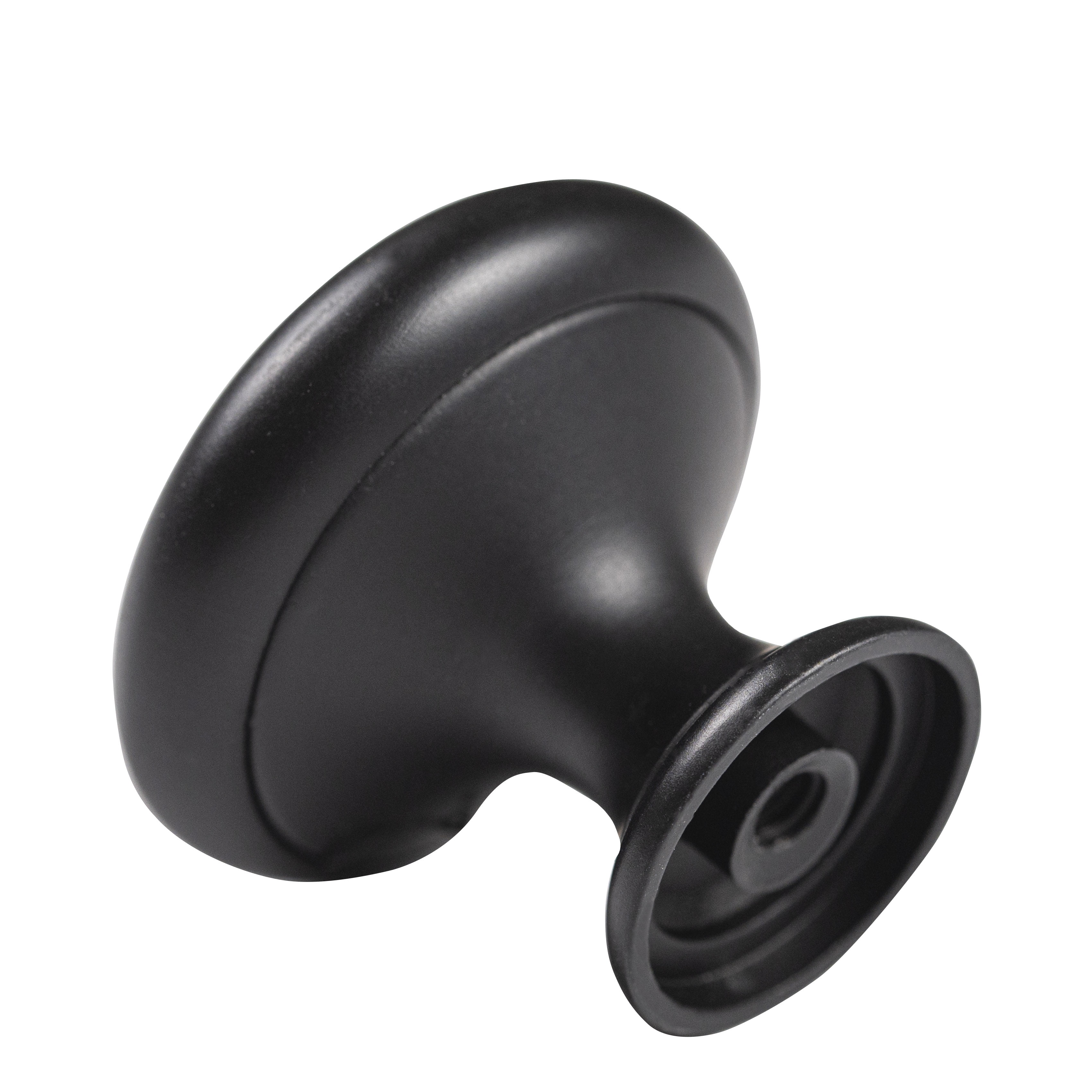 Aldhurst 30 Pack 1.25 inch Round Cabinet Knob Matte Black Stainless Steel 0.04lb