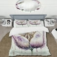 thumbnail image 2 of Designart "Creamy and Purple Tulip Beauty III" Floral & Botanical Bedding Covert Set - Tulip White Floral Bed Set With 2 Shams, 2 of 6