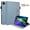 Blue, variant on Allytech for iPad Air 11 Inch Case (M4/M3/M2, 2026-2024), Multi-Angle Viewing Stand, PU Leather Folio Cover with Card Slots & Pencil Holder, Orange