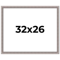 32x26 Frame Grey Real Wood Picture Frame Width 1.25 inches | Interior Frame Depth 0.5 inches | Hans