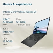 ASUS Zenbook 14’’ Wuxga OLED Touchscreen Laptop, Intel 16-Core Ultra 7 255H Processor, Intel Arc GPU, 16GB LPDDR5 RAM 512GB SSD, Thunderbolt 4, WiFi 7, Windows 11 Home with Lifetime MS Office