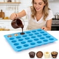 thumbnail image 6 of WEIOUKC Peanut Butter Cup Molds, Silicone Mini Tart Pan,Cavity Silicone Baking Mold, Non-Stick Chocolate & Cupcake Tray for Brownie, 6 of 6