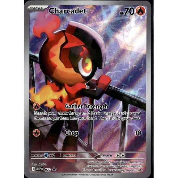 Collectible 2025 Mega Evolution Illustration Rare Holo Charcadet #022 English Pokemon Trading Card