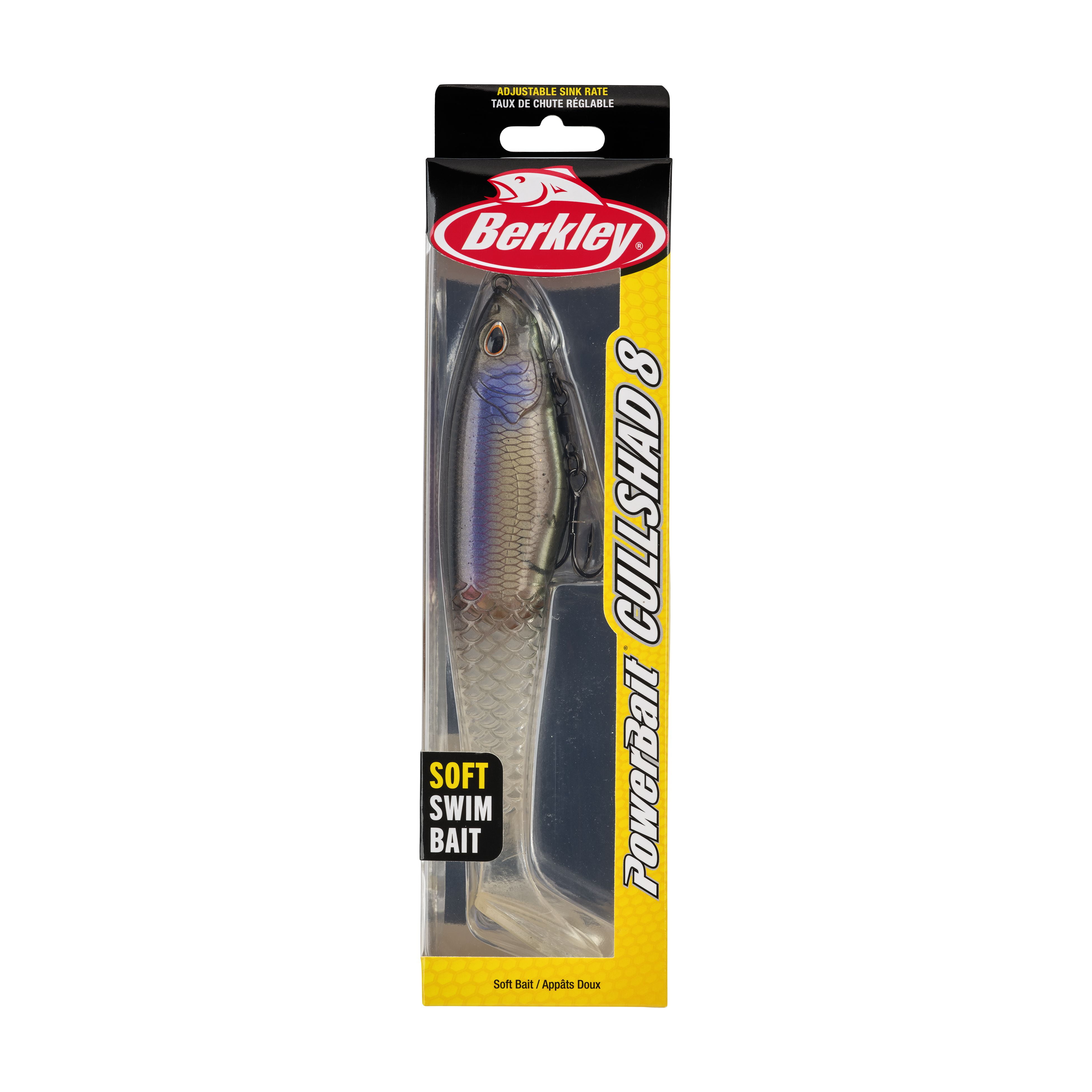 Berkley PowerBait CullShad Fishing Lure – Lime Ice Color, 6 Inch, Unrigged Soft Bait