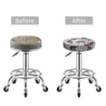 thumbnail image 3 of Colorful Lines Lizard Gecko Round Bar Stool Seat Covers, Elastic Round Chair Cover Stool Seat Slipcover Bar Stool Cushions Round Pad for 12-14 inch, 3 of 5