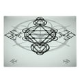 thumbnail image 1 of Geometry Cutting Board, Simplistic of Life Vortex Motion with Spheres Print, Decorative Tempered Glass Cutting and Serving Board, Large Size, Black Grey White, by Ambesonne, 1 of 1