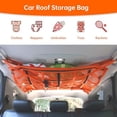 thumbnail image 6 of SUV Car Ceiling Cargo Net with Adhesive Straps,Double-Layer Mesh Car Roof Net Storage for Truck, Van,Travel Long Road Trip Camping Interior Accessories 39.3 X 23.6 Inch,Orange, 6 of 6