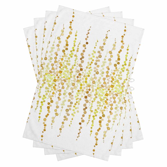 Sage Green Polka Dots Kitchen Towels Set of 4, Water Absorbent Dish Towel, Vintage Abstract Art Watercolor Decorative Hand Towels - Quick Drying Cloth for Cooking Baking, 18x28 Inch