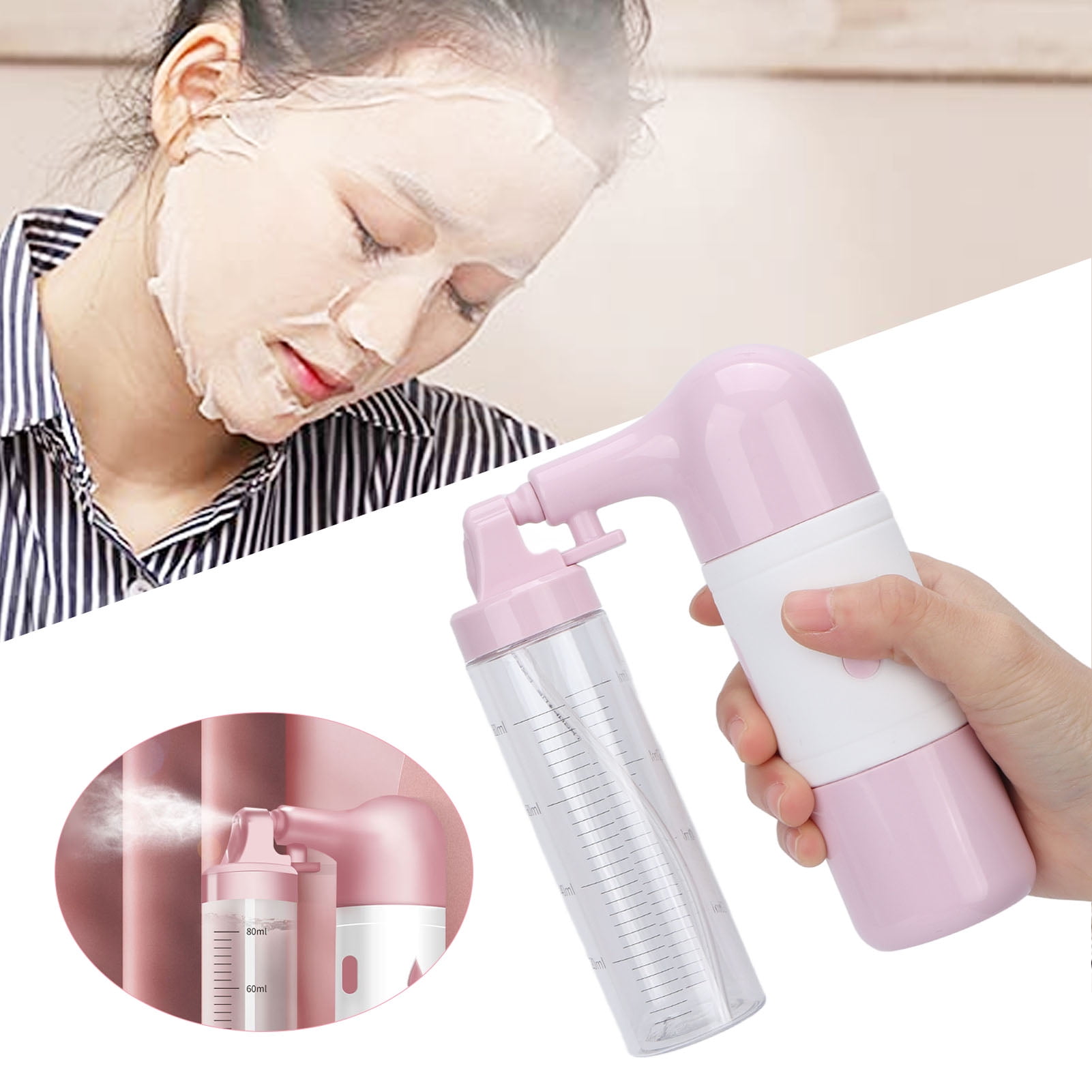 BIMZUC High Pressure Oxygen Injection Beauty Machine, Handheld Nanometer Mist Facial Moisturizing Sprayer Device for Deep Skin Hydration and Rejuvenation (7.48 inches / 19.0 cm)