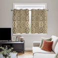 thumbnail image 4 of Traditional Morocco Kitchen Curtains Window Panels, Vintage Abstract Geometric Art Brown Insulated Window Treatment Curtain, Grommet Curtains for Bedroom/Living Room/Bathroom, 2 Piece 42"Wx54"L, 4 of 8