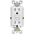 thumbnail image 1 of Leviton 3809340 15A, Réceptacle GFCI Audible 125V 5-15R, Blanc, 1 of 3