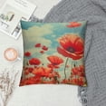 thumbnail image 2 of PRATYUS  Poppy Bed Pillow Covers, Vintage Blossom Red Roses Poppies Flied Decorative Throw Pillow Cover Cushion Case for Sofa Bed Living Room Farmhouse Decorations 20x20in, 2 of 5