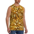 thumbnail image 2 of Kdxio Bright Shiny Golden for Men's Muscle T-shirt,Sleeveless for Workout Running Athletic Gym Lounge Casual, 2 of 5