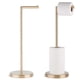 thumbnail image 1 of Luxury Brushed Gold Toilet Paper Holder for Stand Bathroom Sets Toilet Paper Storage, 1 of 5