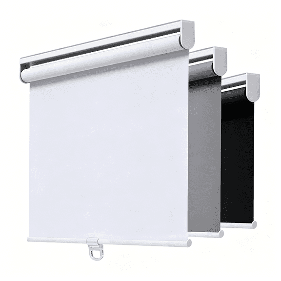 AUQ Cordless Roller Shades Blackout Blinds for Windows Room Darkening Rolled Up Shades with Spring System,Uv Protection Window Shades Door Blinds for Home and Office (20" W X 72" H,White)