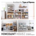 thumbnail image 3 of HOMEDANT House White 5 Tier 24.4" W Laminated Metal Shelving Unit Adjustable Storage Utility Rack Heavy Duty Shelves Organization Multipurpose Shelf Kitchen Garage Pantry Closet, 3 of 10