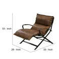 thumbnail image 5 of Accent Chair with Leatherette Seat and Sloped Arms, Brown, 5 of 5