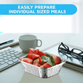 thumbnail image 5 of Disposable Takeaway Pan with Transparent Lid, Rectangular Aluminum Foil Tray, Tightly Sealed, 410ml Capacity, 5 of 6