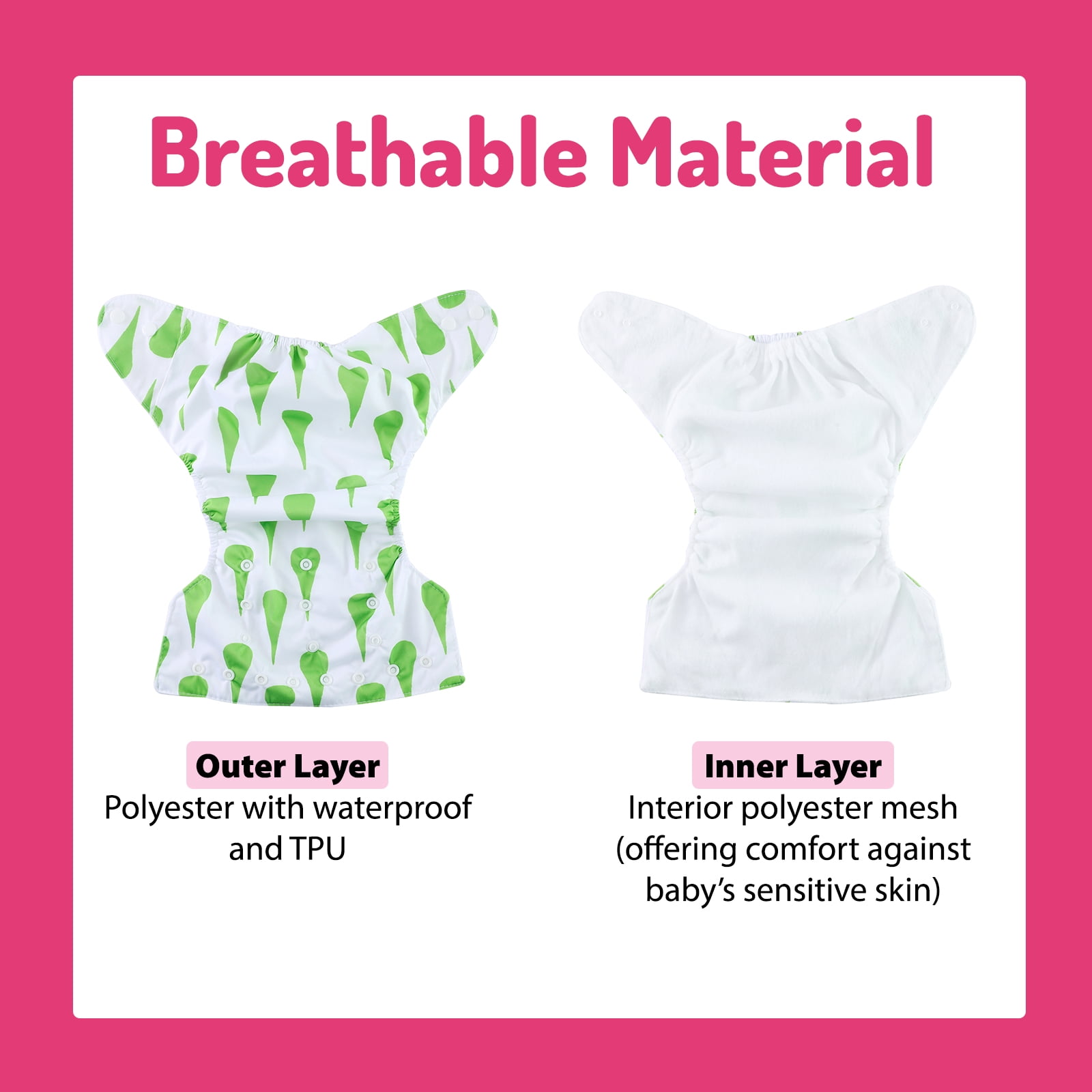 Piu Dino Baby Pool Diaper (Kit w/ 2 units) - Magenta