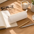thumbnail image 2 of Cylindrical Pencil Case,Large Capacity Zipper Canvas Stationery Pouch,Spacious Storage Bag for Daily Desk Organizer,Travel Carry,Beige, 2 of 7