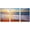 WHITE, variant on wall26 - 3 Piece Framed Canvas Wall Art - Sunset and sea - Modern Home Art Stretched and Framed Ready to Hang - 24"x36"x3 WHITE