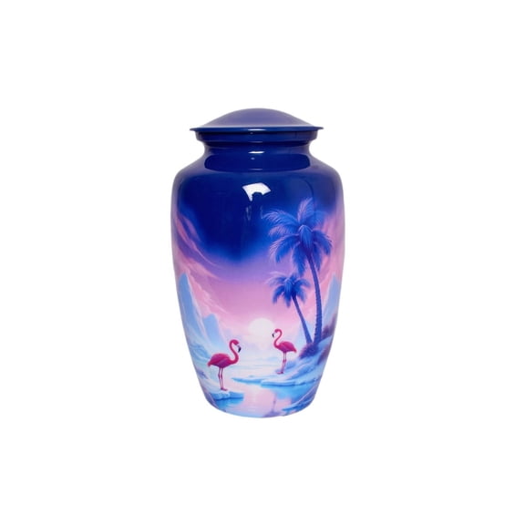 World Bazaar Serenity Cremation Urn for Ashes Adult Male, Metal Funeral Urns for Women, Burial Urns for Adult Human Ashes, Memorial Urns, Large Decorative Urn 10 Inches