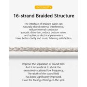 16-Strand 4.4mm to 3.5mm 6N OCC Balanced Cable 4ft Compatible with ATH-MSR7 AR2 AR3 AR5 SR5 SR3 AR3BT AR5BT SR5BT WS1100