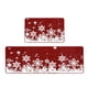 thumbnail image 2 of Juego de 2 tapetes antideslizantes para cocina | Felpudo rojo con copos de nieve | Tapetes de interior 100 % poliéster | Respaldo de goma antimanchas | Decoración para entrada, cocina y comedor, 2 of 6