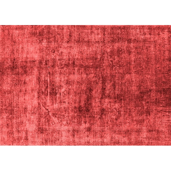 Ahgly Company Indoor Rectangle Solid Red Modern Area Rugs, 4' x 6'