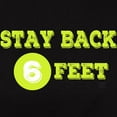 thumbnail image 3 of CafePress - Stay Back 6 Feet (Neon/Blkbg) T Shirt - Women's Traditional Fit Dark T-Shirt, 3 of 4