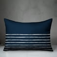 thumbnail image 2 of Creative Products Navy and White Sketch Stripes 14x20 Spun Poly Pillow, 2 of 2
