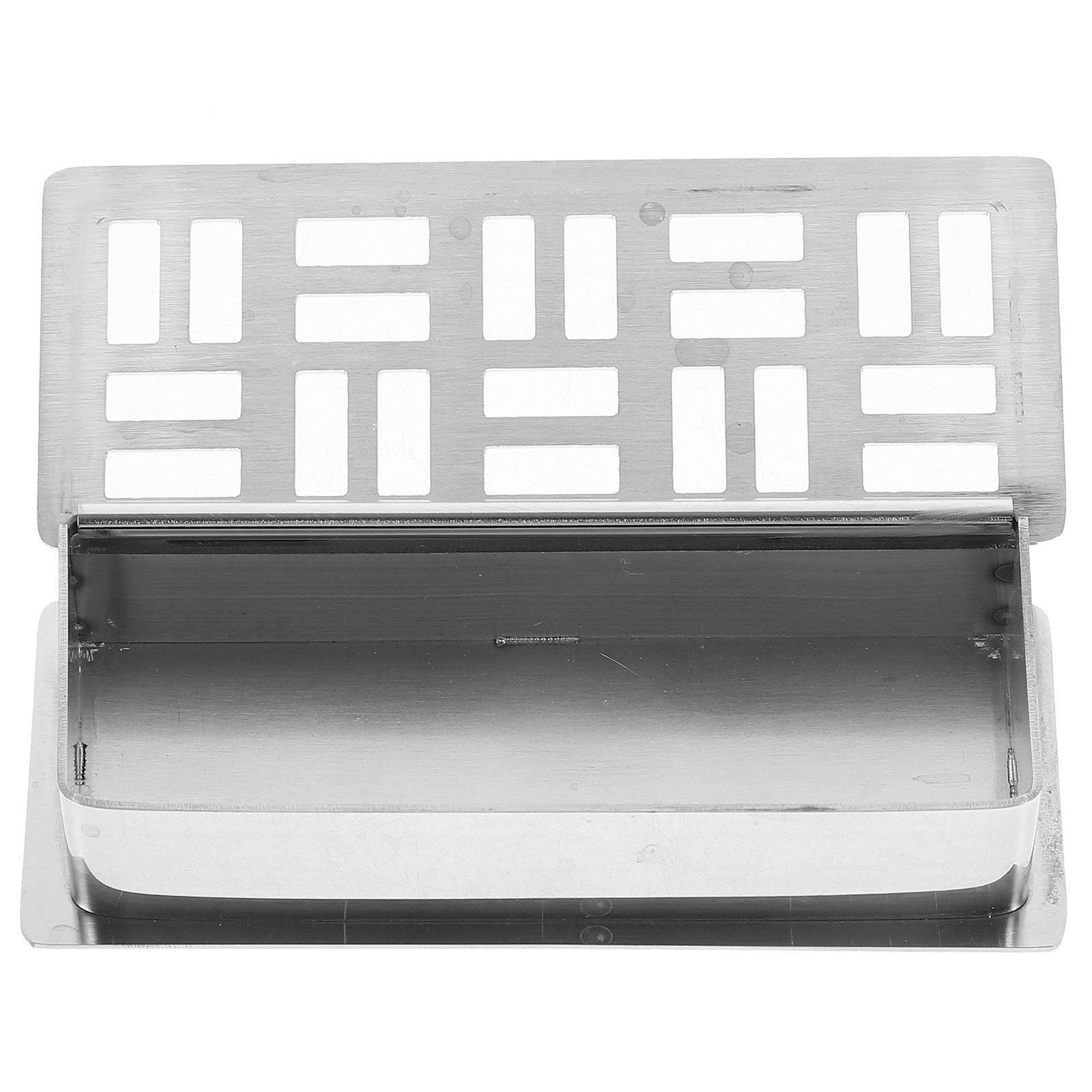 Raindrops 4-Pack Stainless Steel Toothpick Holder Dispenser with Hollow Grid Design, Fruit Pick Storage Box