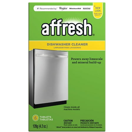 Whirlpool W10549851 Affresh Dishwasher Cleaner Tablets, 6 Pack