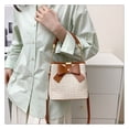 thumbnail image 2 of Bolsos de hombro para mujer Bolso bandolera tejido de verano de paja Bolsos tipo satchel de playa (Marrón) Likrtyny Para Estrenar, 2 of 6